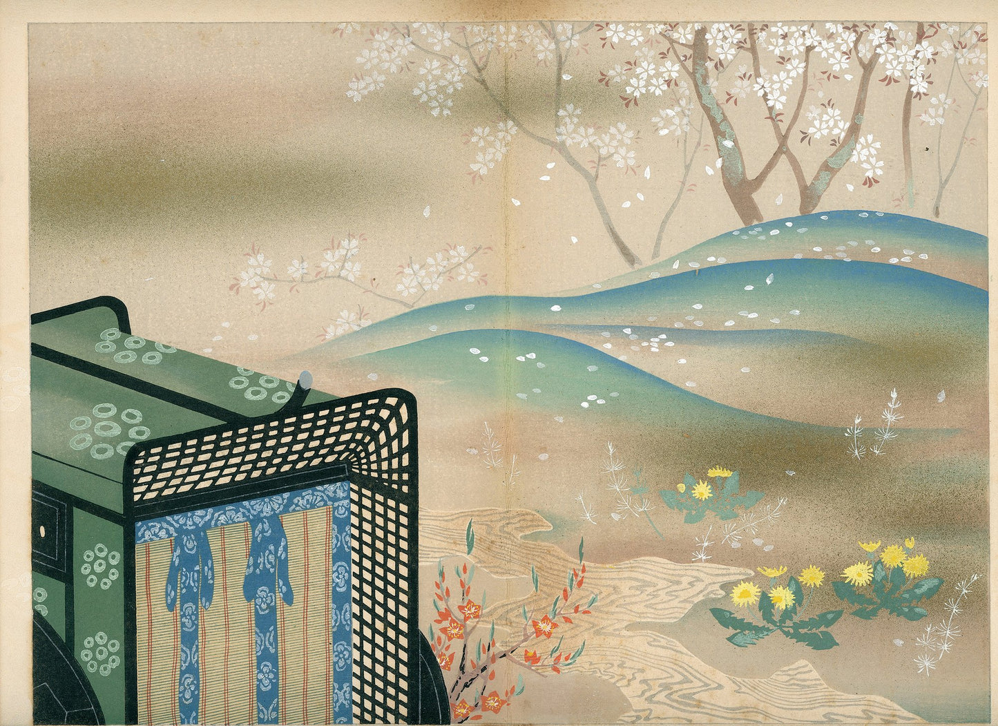 'Hyakunin Isshu zukō ogura no nishiki' 百人一首図考 小倉のにしき volume 2 - 1935 / Shikō Iida 飯田始晃