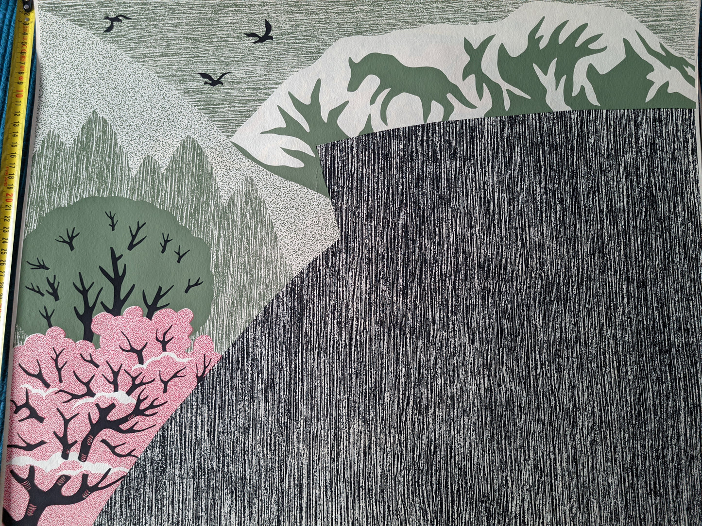 立春大吉 Risshun daikichi "Great Luck on the First Day of Spring", ca.1980 / Toru Shimizu 清水遠流 b. 1938-?