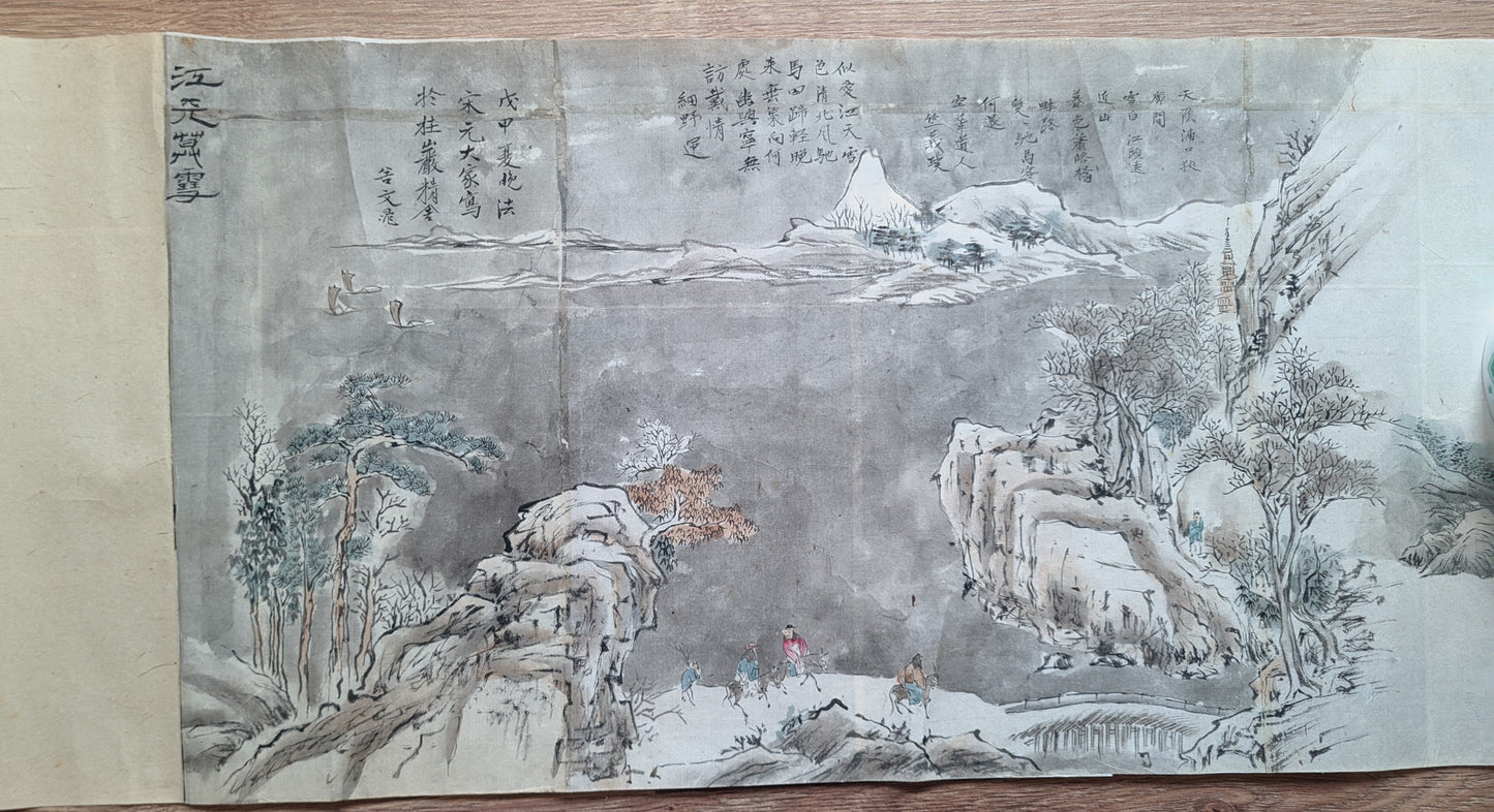 Emakimono, 8 scenic views of China, unknown painter, ca 1880