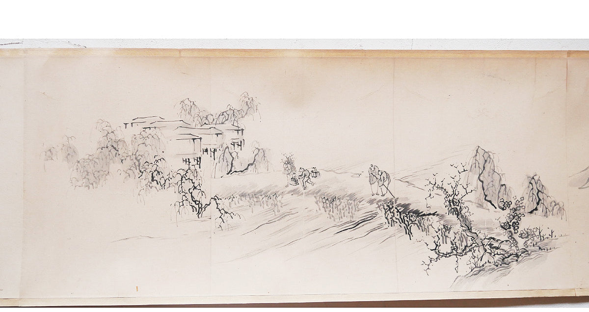 田能村直入 (Tanomura Chikuden) / 岡田半江 Okada Hanko (1782-1846) scroll