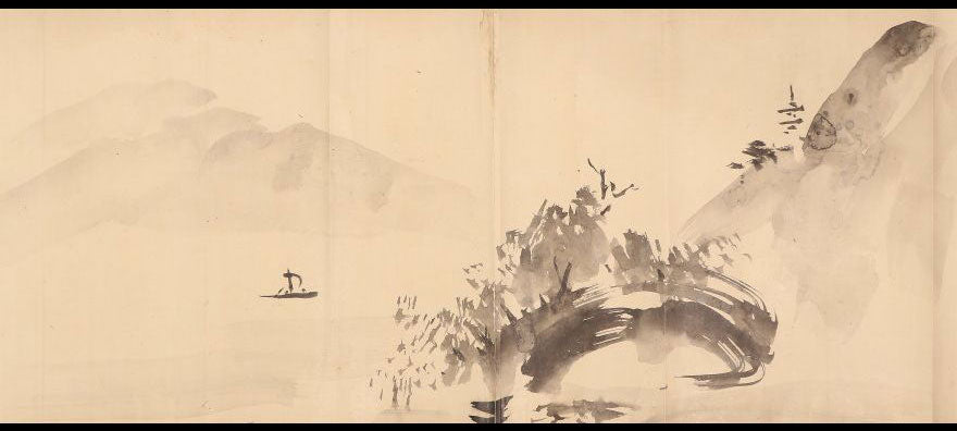 34x690 cm / Sesson Shukei (雪村), landscapes , ink on washi paper