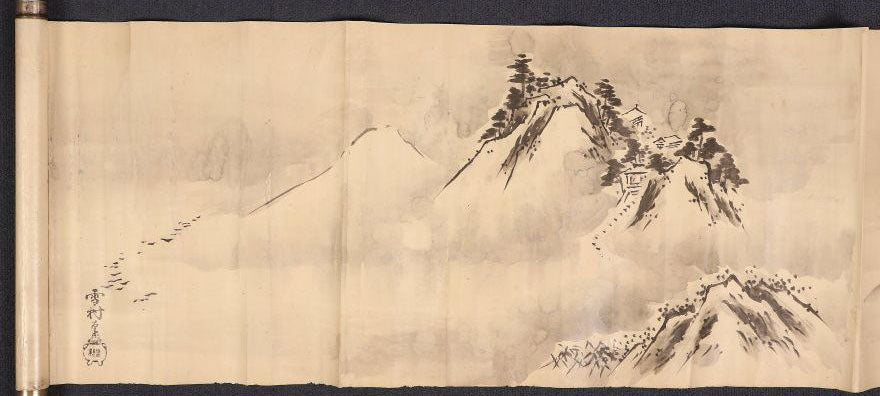 34x690 cm / Sesson Shukei (雪村), landscapes , ink on washi paper