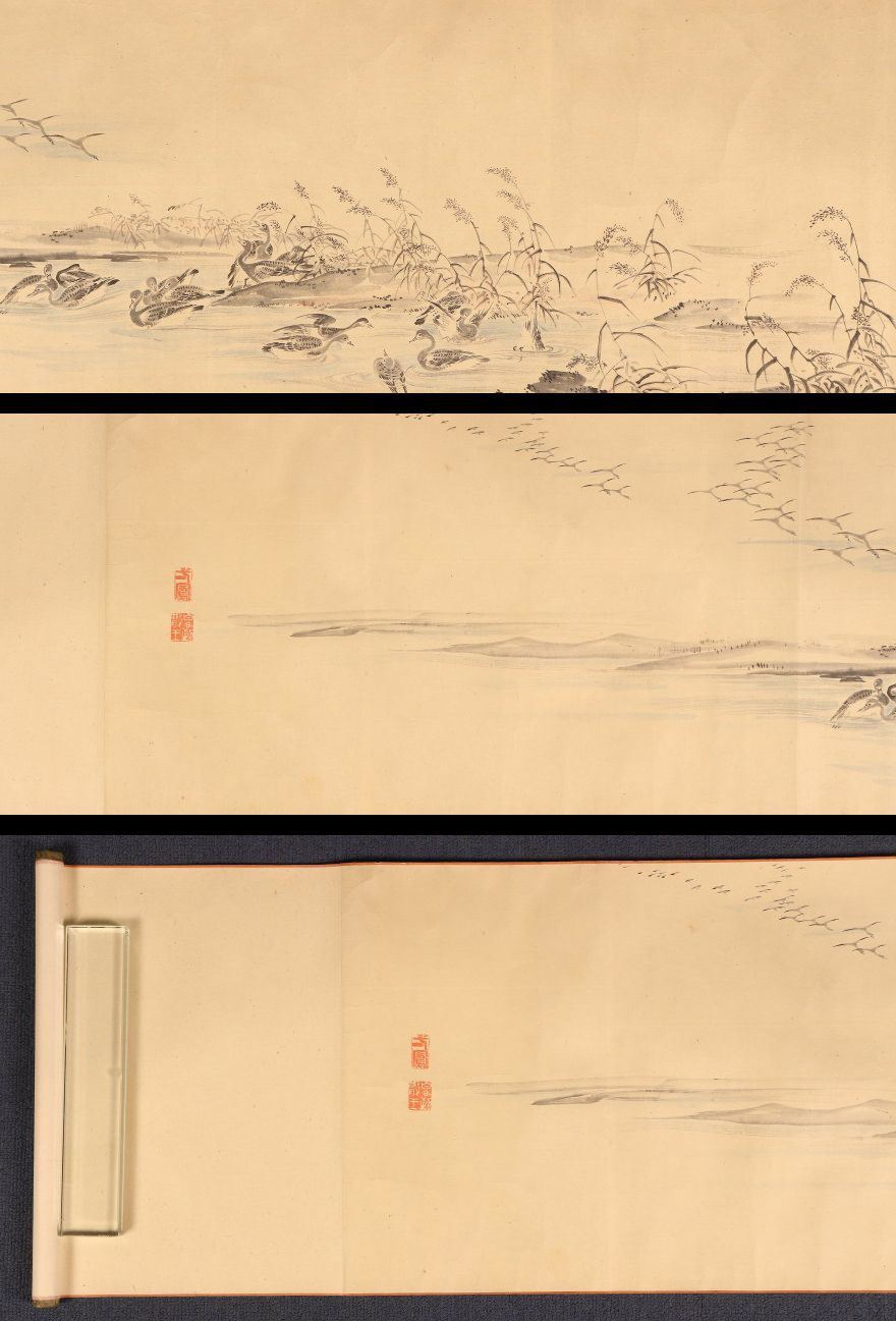 2 emakimono scrolls