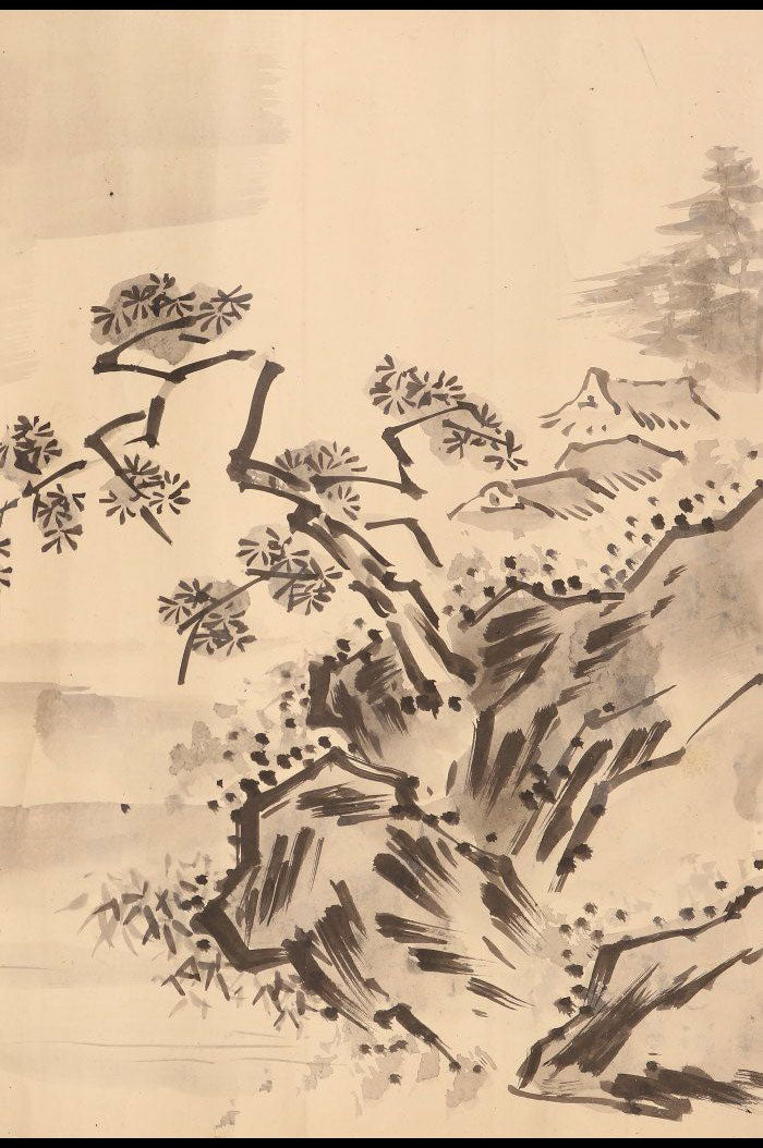 34x690 cm / Sesson Shukei (雪村), landscapes , ink on washi paper