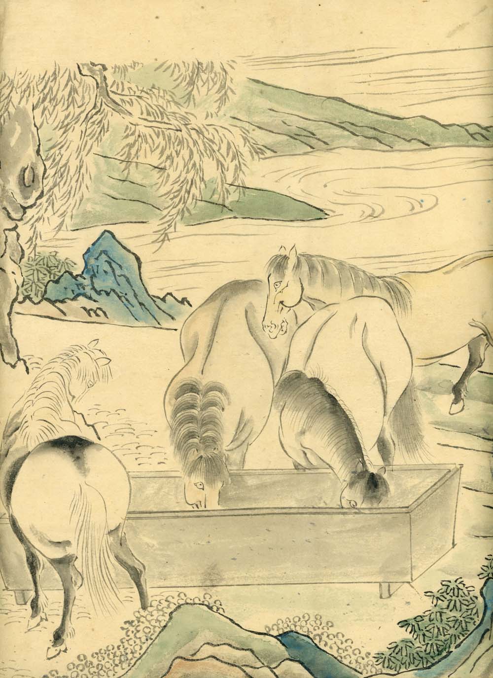 2 emakimono scrolls
