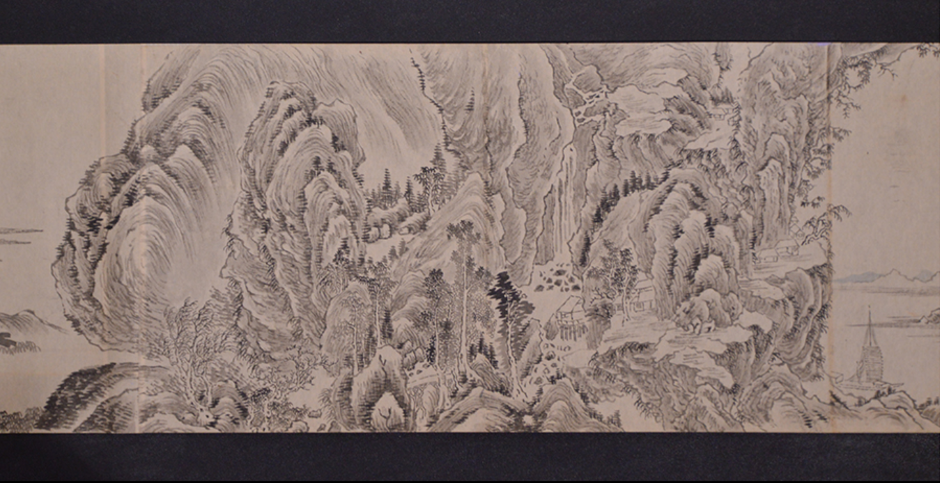 Taniguchi Aizan 谷口藹山 emakimono scroll / ink on paper