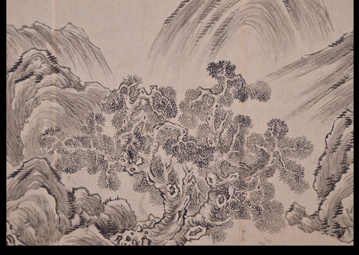 Taniguchi Aizan 谷口藹山 emakimono scroll / ink on paper