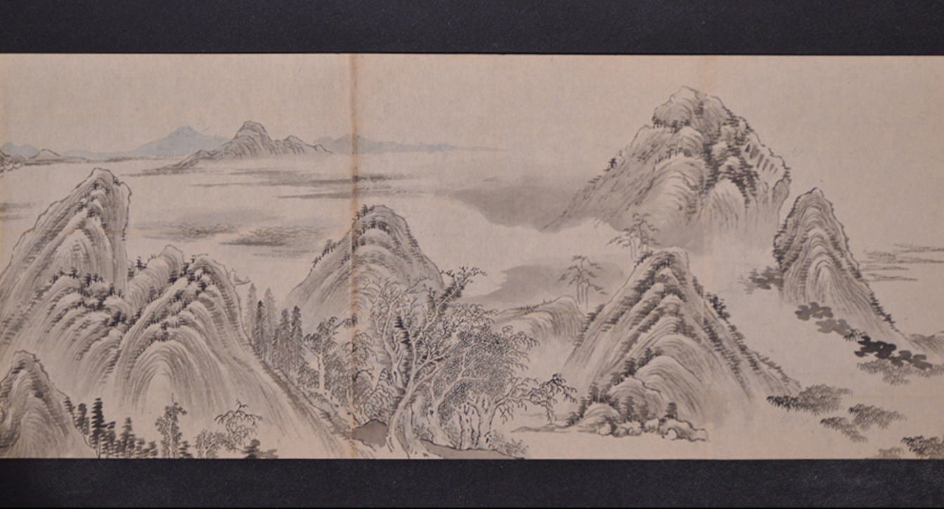 Taniguchi Aizan 谷口藹山 emakimono scroll / ink on paper