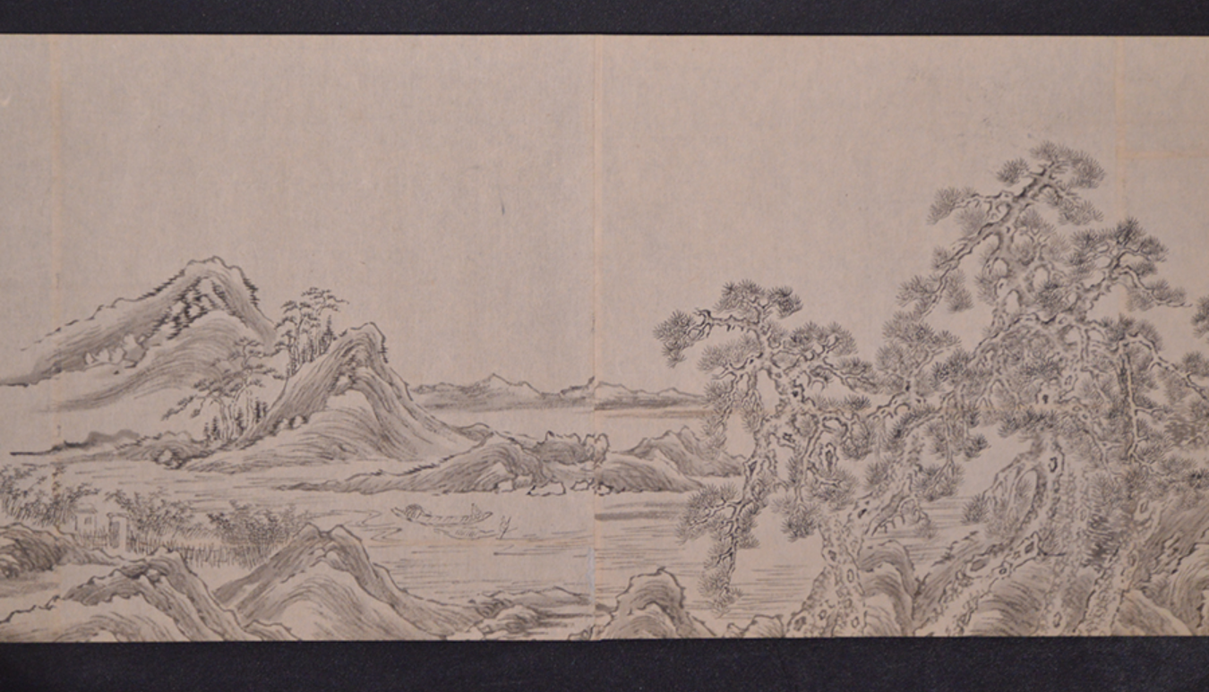 Taniguchi Aizan 谷口藹山 emakimono scroll / ink on paper