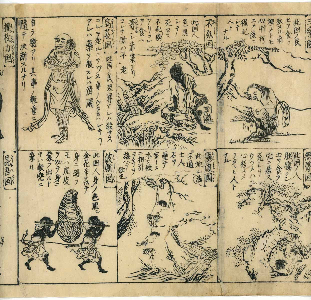 Emakimono scroll 絵巻 - 唐土訓蒙図彙 Illustrated Encyclopedia of China ( Morokoshi kinmō zui )
