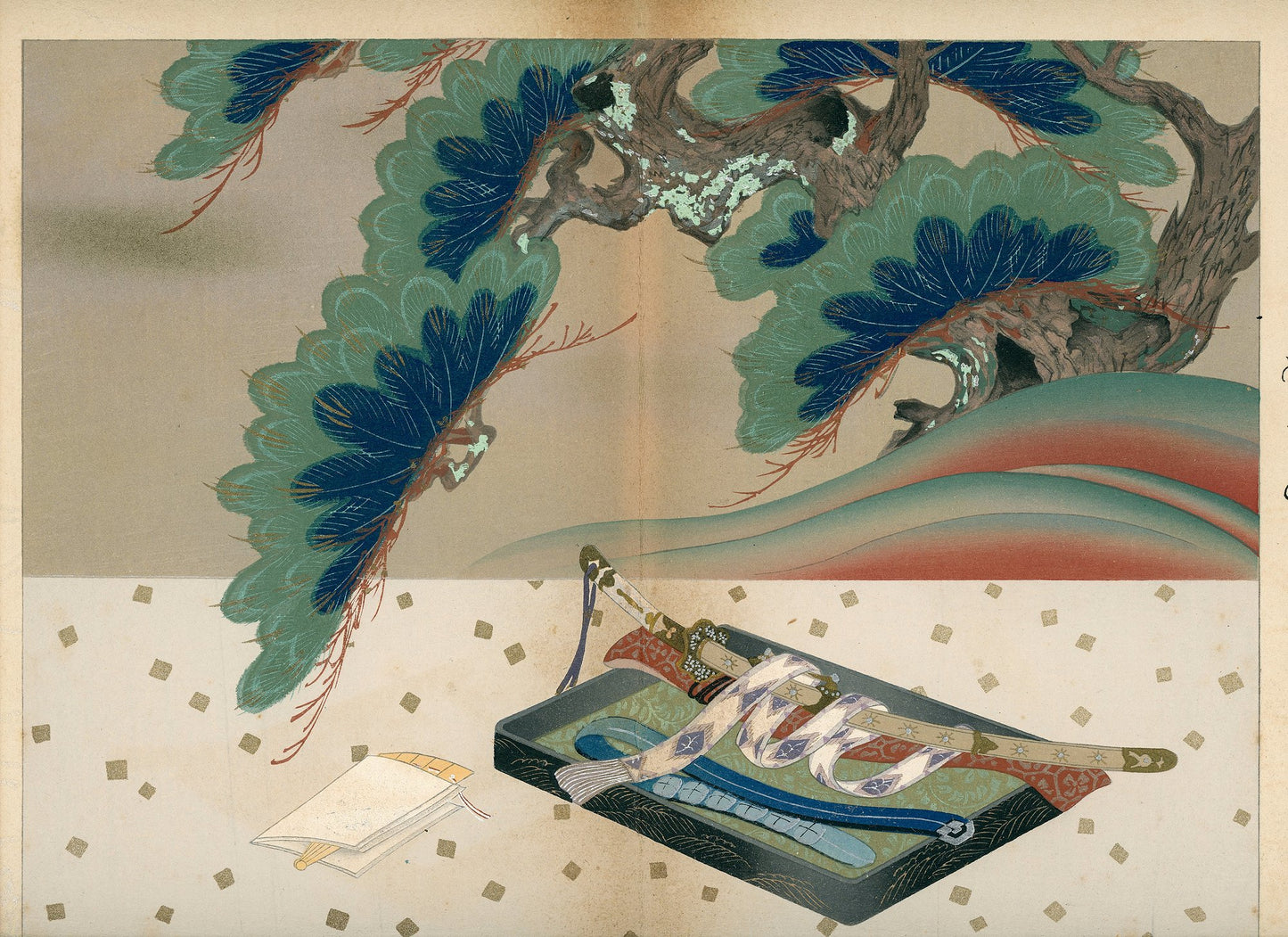 'Hyakunin Isshu zukō ogura no nishiki' 百人一首図考 小倉のにしき volume 2 - 1935 / Shikō Iida 飯田始晃