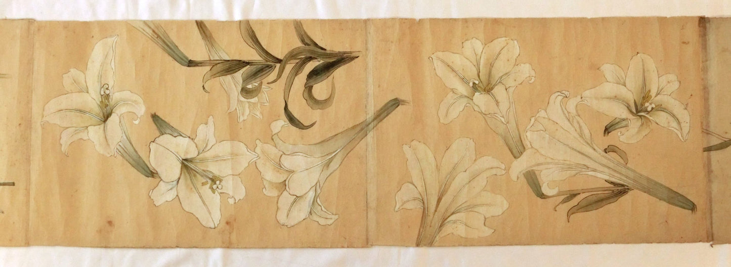 Emakimono - botanical paintings, dated Meiji 35 (1902)