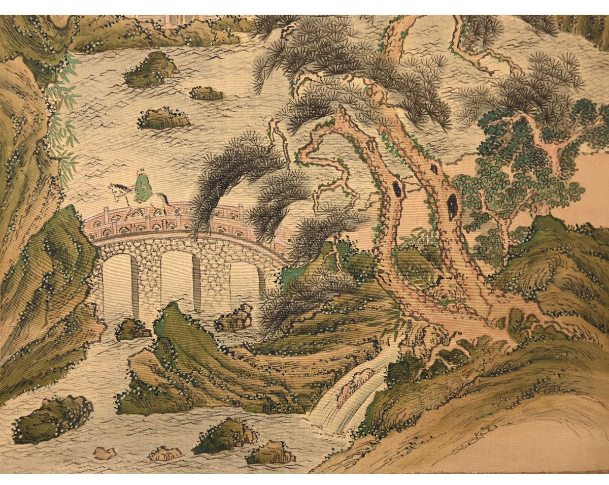 Tanomura Chikuden 田能村 竹田 (1777-1835) kakejiku scroll, ca. 1810 / 河辺青蘭 Kawabe Seiran (1868-1931)