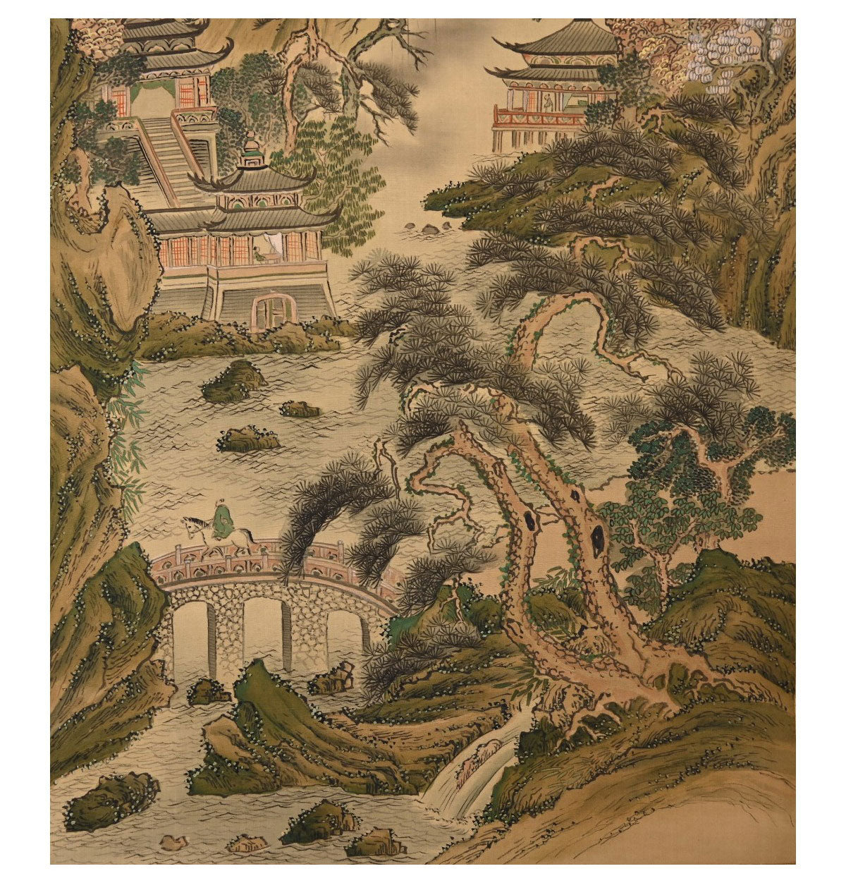 Tanomura Chikuden 田能村 竹田 (1777-1835) kakejiku scroll, ca. 1810 / 河辺青蘭 Kawabe Seiran (1868-1931)