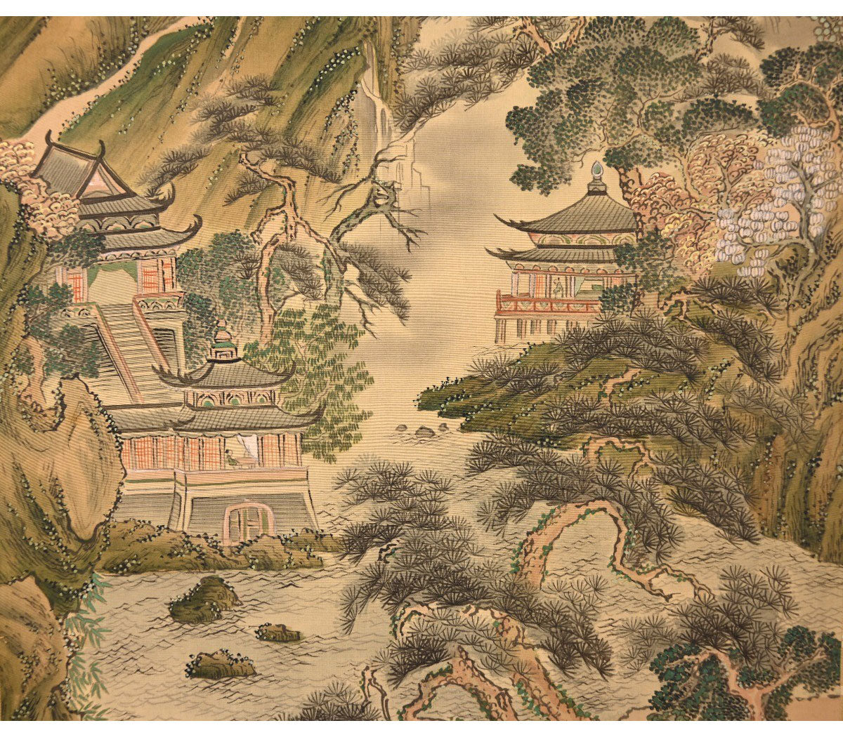 Tanomura Chikuden 田能村 竹田 (1777-1835) kakejiku scroll, ca. 1810 / 河辺青蘭 Kawabe Seiran (1868-1931)