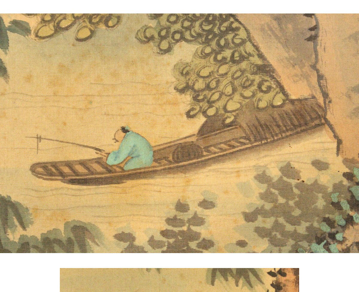 Tanomura Chikuden 田能村 竹田 (1777-1835) kakejiku scroll, ca. 1810 / 河辺青蘭 Kawabe Seiran (1868-1931)