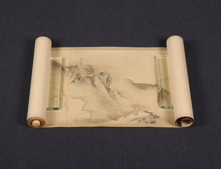 Hashimoto Gahō (橋本雅邦)1835-1908/ &nbsp;Scroll of Eight Views of Xiaoxiang (a copy) 瀟湘八景図 / 34 x 535cm