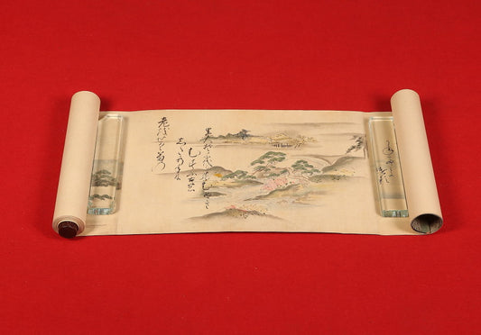 Unsigned emakimono scroll 28x505cm