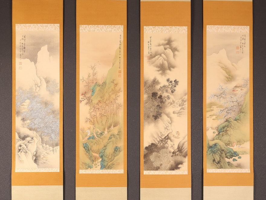 4 kakejiku scrolls  Goto Shugai 1886-? 後藤秋崖