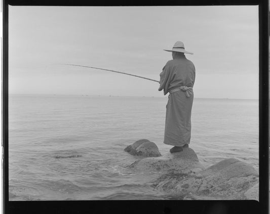 Japanese fisherman, negative scan .tif file, ca. 1920