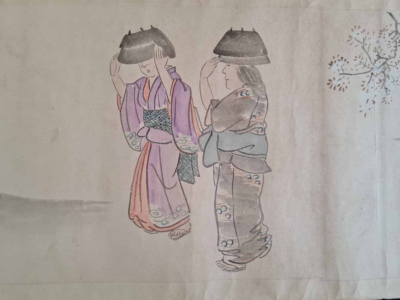 Emakimono scroll 絵巻  - Copy after 呉春 Goshun (1752-1811)