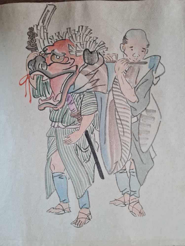 Emakimono scroll 絵巻  - Copy after 呉春 Goshun (1752-1811)