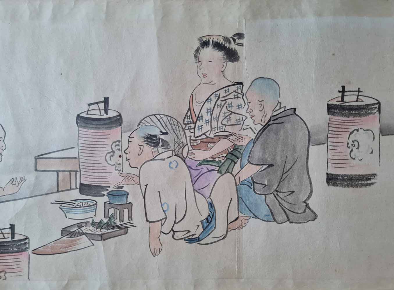 Emakimono scroll 絵巻  - Copy after 呉春 Goshun (1752-1811)