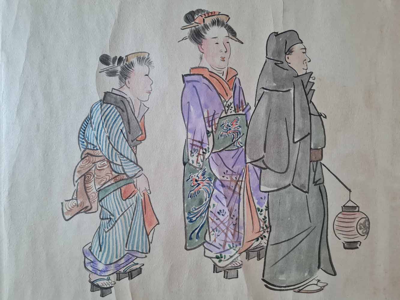 Emakimono scroll 絵巻  - Copy after 呉春 Goshun (1752-1811)