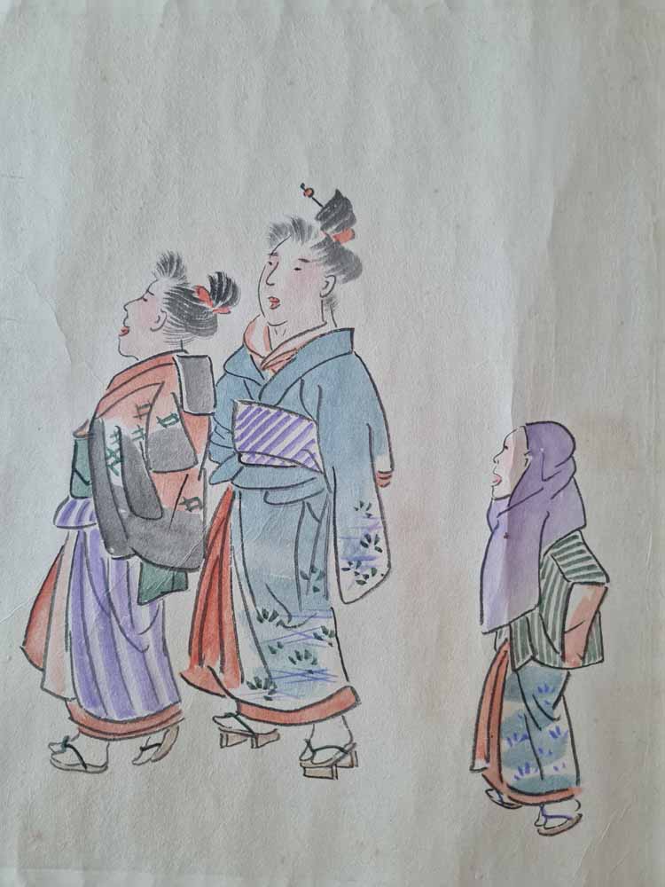 Emakimono scroll 絵巻  - Copy after 呉春 Goshun (1752-1811)