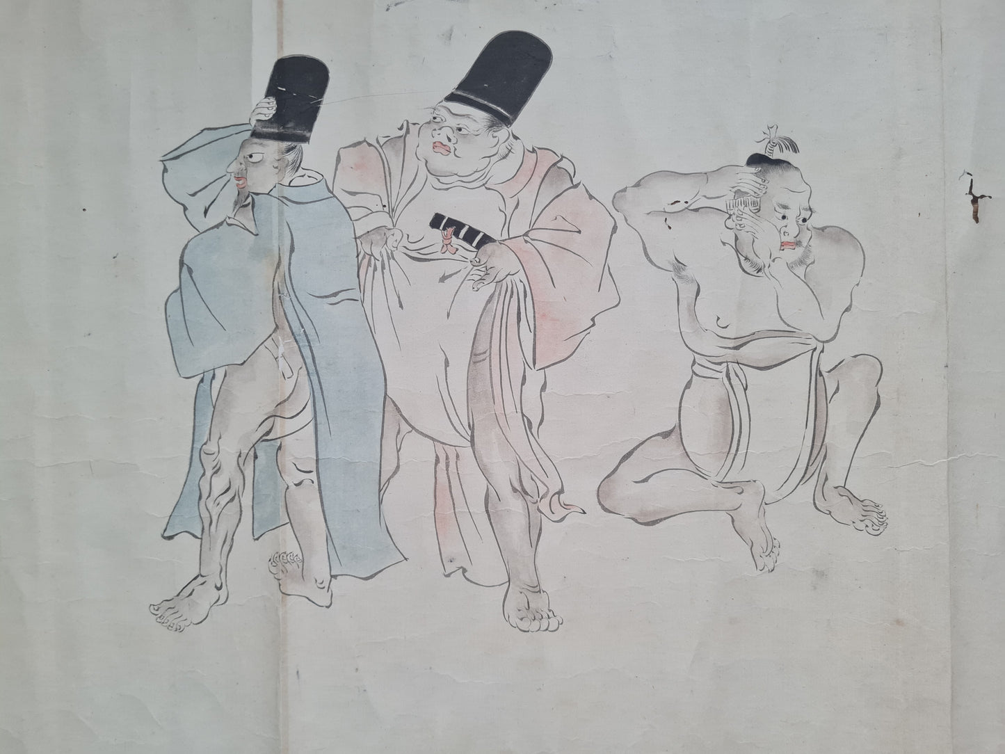 Emakimono scroll 絵巻 - 相撲絵巻 Sumo emaki, copy after Tosa Mitsuhiro (土佐光廣), 1800 (Kansei 12)