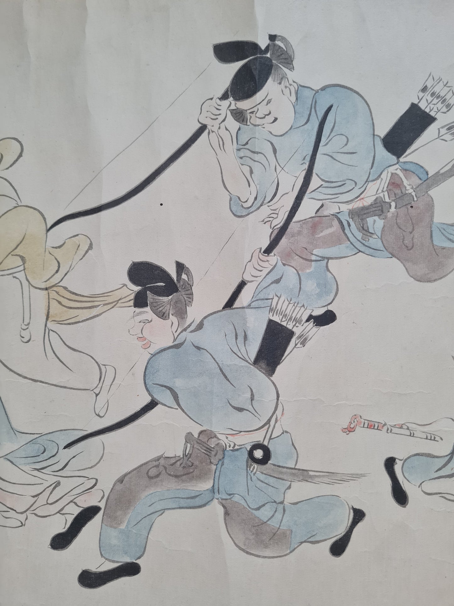 Emakimono scroll 絵巻 - 相撲絵巻 Sumo emaki, copy after Tosa Mitsuhiro (土佐光廣), 1800 (Kansei 12)