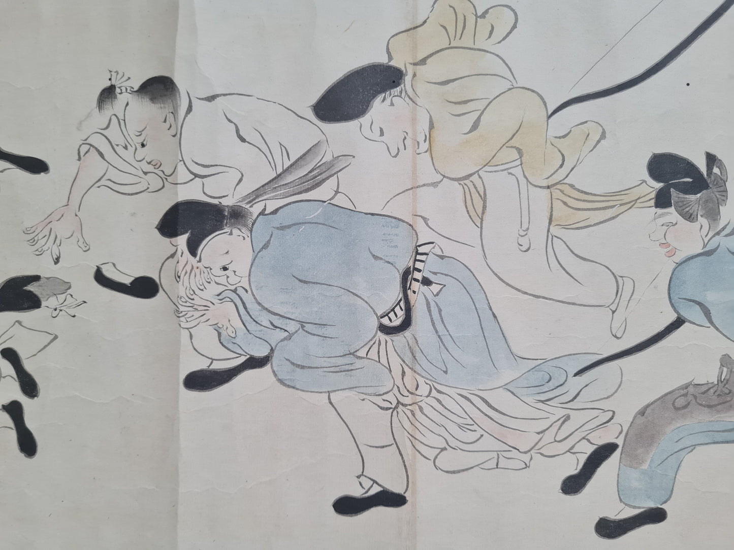 Emakimono scroll 絵巻 - 相撲絵巻 Sumo emaki, copy after Tosa Mitsuhiro (土佐光廣), 1800 (Kansei 12)