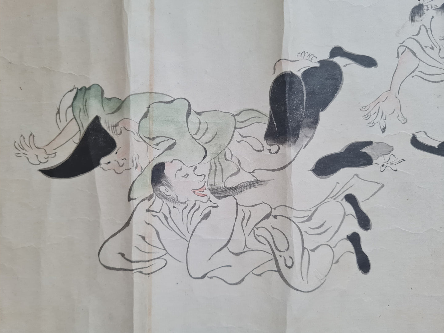 Emakimono scroll 絵巻 - 相撲絵巻 Sumo emaki, copy after Tosa Mitsuhiro (土佐光廣), 1800 (Kansei 12)