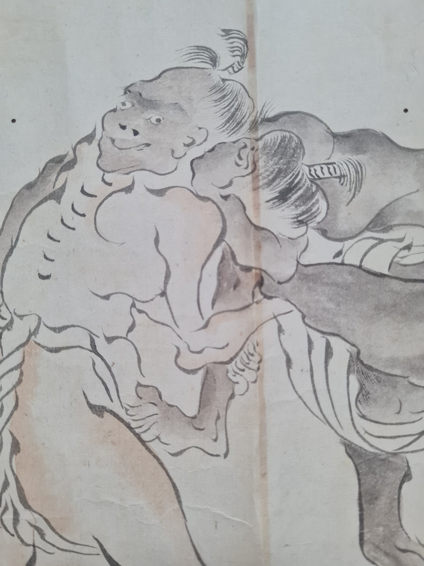 Emakimono scroll 絵巻 - 相撲絵巻 Sumo emaki, copy after Tosa Mitsuhiro (土佐光廣), 1800 (Kansei 12)