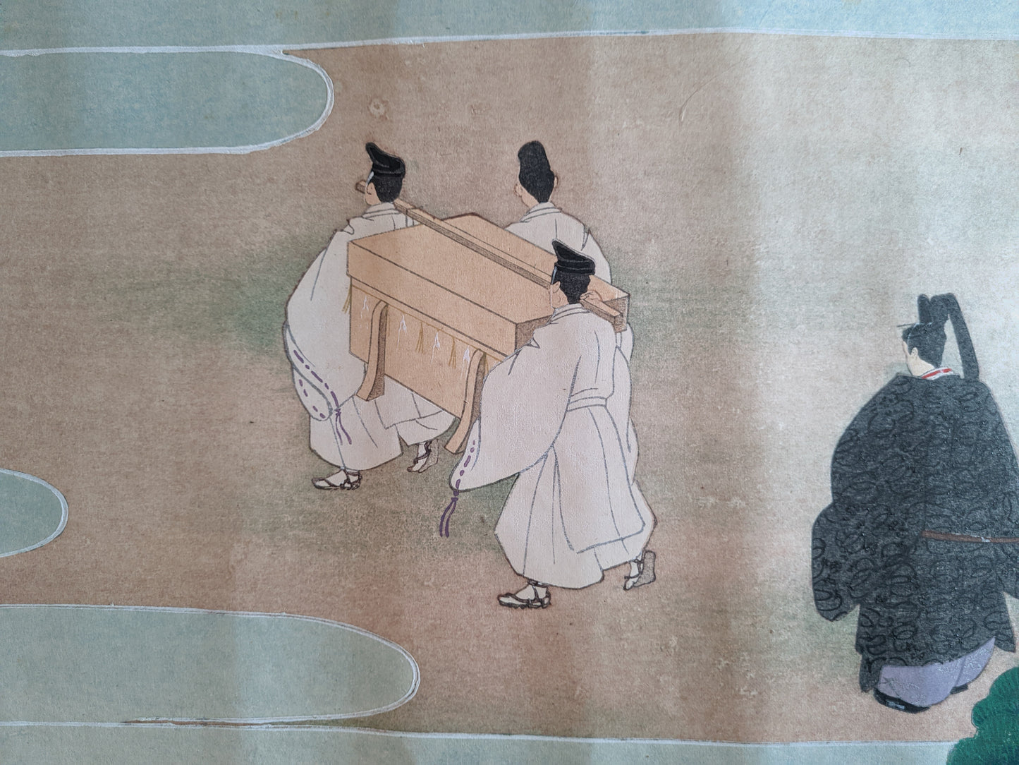 Emakimono scroll 絵巻, 2 volumes, 今上天皇御即位大嘗祭絵巻, 大正4, 1915 - "Illustrated Handscroll of the Great Rite of Thanksgiving of the Present Emperor"