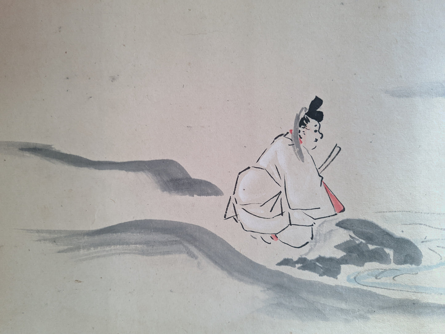 Emakimono scroll 絵巻 - 狩野栄信: Kano Naganobu, 山水図 Landscape scroll, ca. 1800