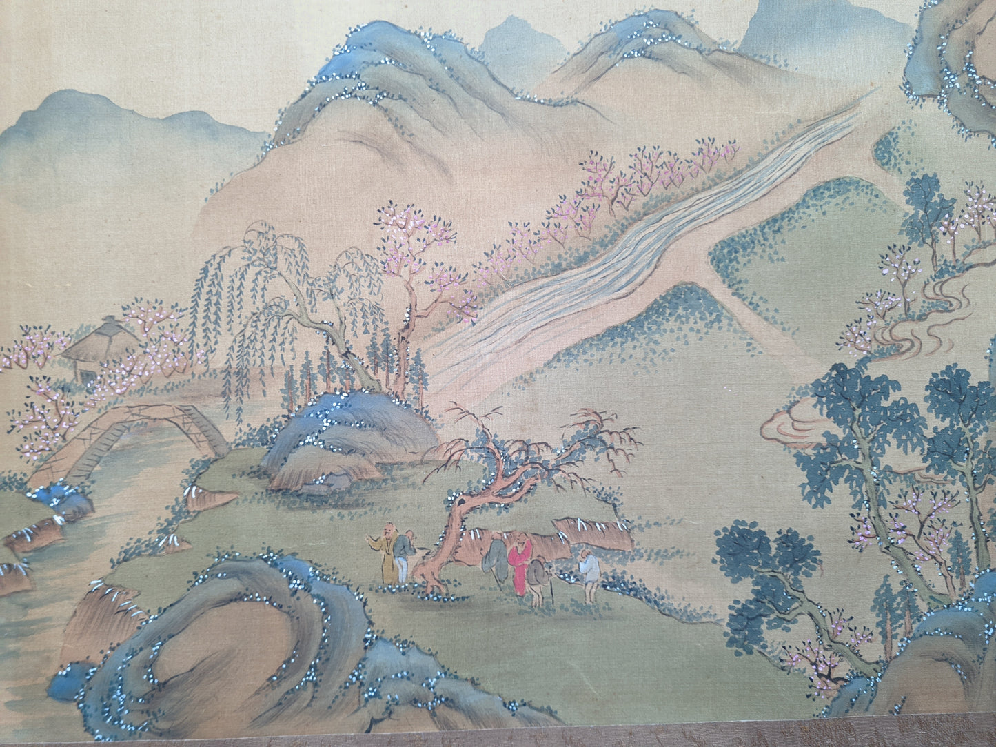 Tanomura Chokunyu 田野村直入  ca. 1877, 着色春景山水 Colored Spring Landscape, emakimono