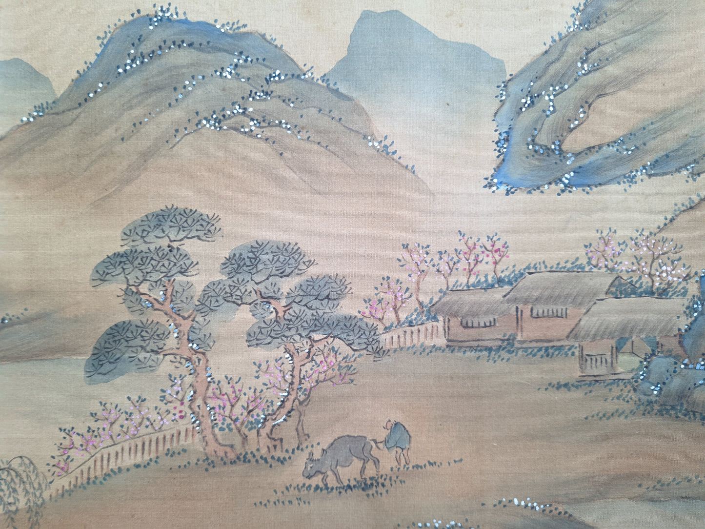 Tanomura Chokunyu 田野村直入  ca. 1877, 着色春景山水 Colored Spring Landscape, emakimono