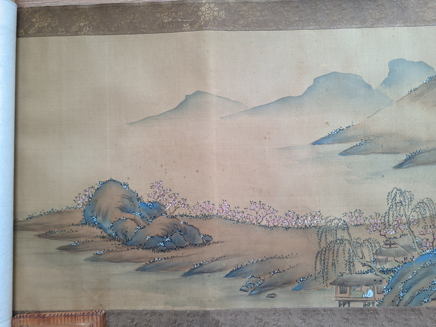 Tanomura Chokunyu 田野村直入  ca. 1877, 着色春景山水 Colored Spring Landscape, emakimono