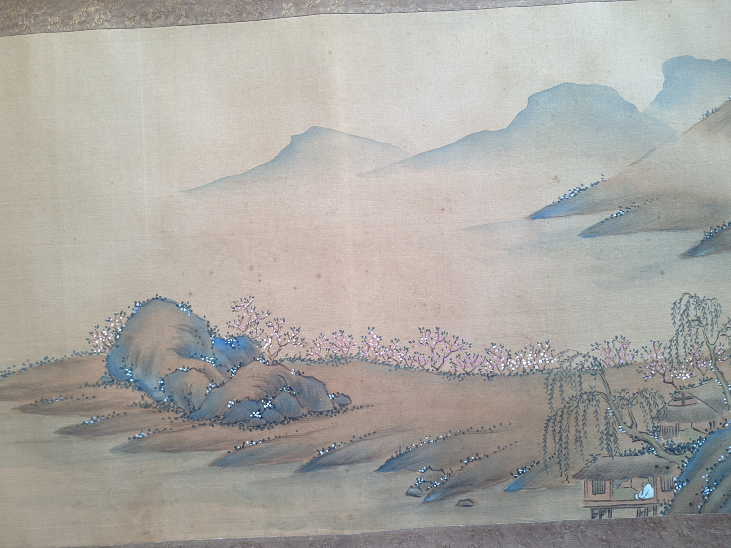 Tanomura Chokunyu 田野村直入  ca. 1877, 着色春景山水 Colored Spring Landscape, emakimono