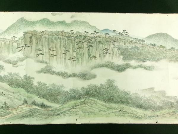 33 x 681 cm  / Tokyo scenic landscapes, ca 1880, handpainted emakimono