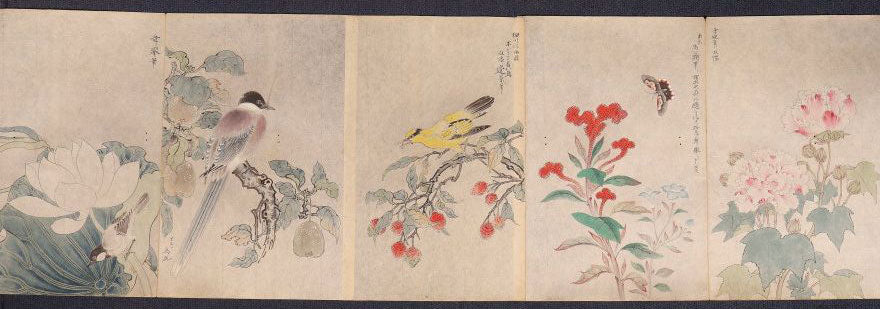 A superb emakimono scroll/ copy of chinese masters, ink on thin washi paper