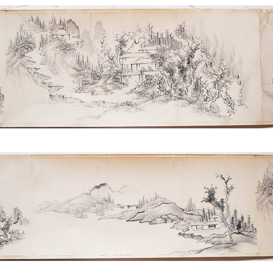 田能村直入 (Tanomura Chikuden) / 岡田半江 Okada Hanko (1782-1846) scroll