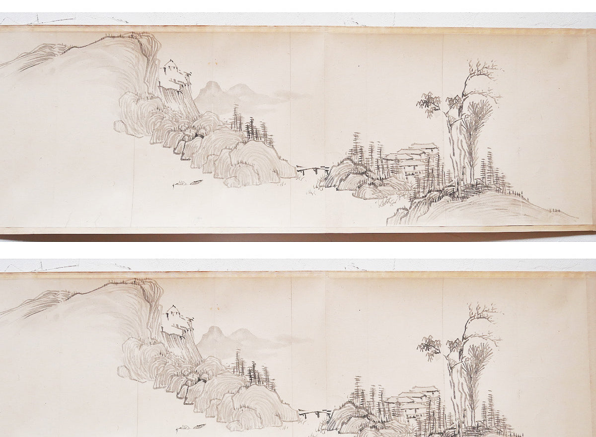 田能村直入 (Tanomura Chikuden) / 岡田半江 Okada Hanko (1782-1846) scroll