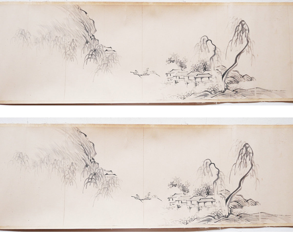 田能村直入 (Tanomura Chikuden) / 岡田半江 Okada Hanko (1782-1846) scroll