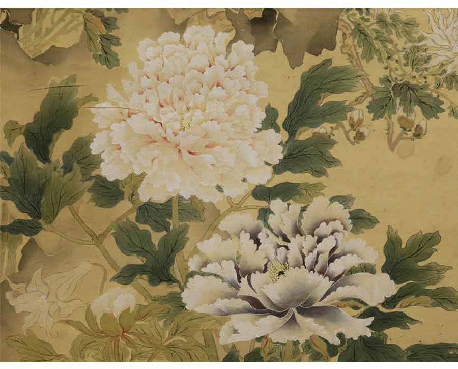 15. Large kakejiku scroll, sealed Baiseki 梅石