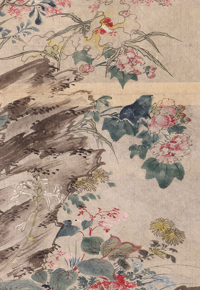A superb emakimono scroll/ copy of chinese masters, ink on thin washi paper