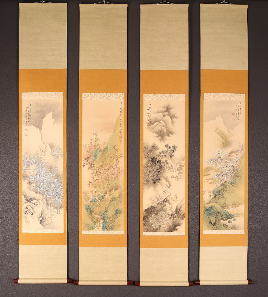 4 kakejiku scrolls  Goto Shugai 1886-? 後藤秋崖