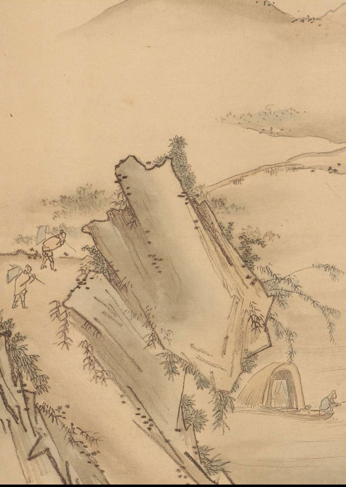 Hashimoto Gahō (橋本雅邦)1835-1908/ &nbsp;Scroll of Eight Views of Xiaoxiang (a copy) 瀟湘八景図 / 34 x 535cm