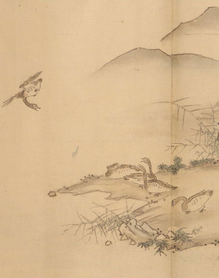 Hashimoto Gahō (橋本雅邦)1835-1908/ &nbsp;Scroll of Eight Views of Xiaoxiang (a copy) 瀟湘八景図 / 34 x 535cm